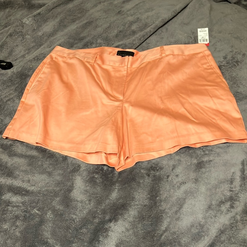 Shorts brand is ATTENTION says 18 color peach